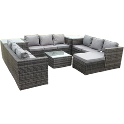 Fimous U Shape Lounge-Set, 3 Tisch einschl. 3 Sofas