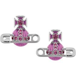 Vivienne Westwood Kitty Earrings - Silver/Pink