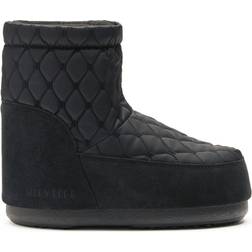 Moon Boot No Lace Quilted Boots - Black