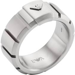 Emporio Armani Men's Stainless Steel Band Ring - Silver