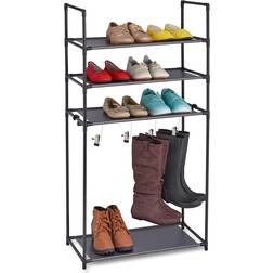 Relaxdays 4 Levels Black Schuhregal 60x119cm