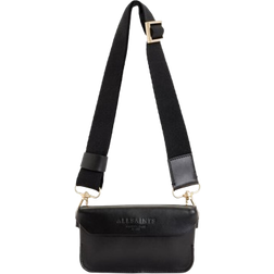 AllSaints Zoe Leather Adjustable Crossbody Bag - Black