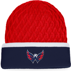 Fanatics Men's Red/Navy Washington Capitals Iconic Striped Cuffed Knit Hat