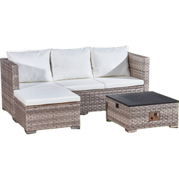 Outdoor Essentials 3 pcs Outdoor Lounge Set, 1 Table incl. 1 Sofas