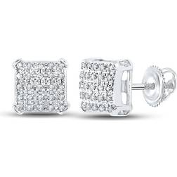 Diamond Deal Square Earrings - White Gold/Diamonds