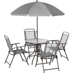 OutSunny 84B-688 Patio Dining Set, 1 Table incl. 4 Chairs