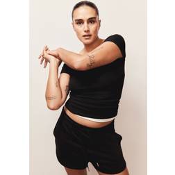 H&M Dame Sort Sweatshorts