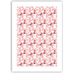 Opto Design Moomin celebration Kökshandduk Rosa, Vit (70x50cm)