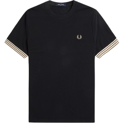 Fred Perry Striped Cuff T-shirt - Black