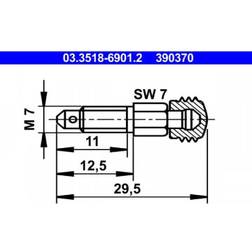 ATE Ontluchtingsschroef Nippel M7 03.3518-6901.2