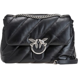 Pinko Big Love Bag Puff Maxi Quilt - Black/Old Silver