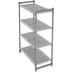 Cambro Camshelving Basics Plus 4 Tier Graphite Shelving System 48x64.2"