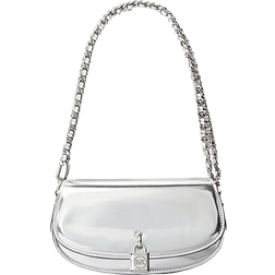 Michael Kors Mila Small Metallic Leather Shoulder Bag - Silver