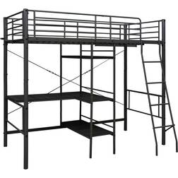 vidaXL Bunk Bed with Table Frame Metal 38.4x82.7"