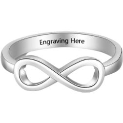 JewelOra Infinity Love Knot Ring - Silver