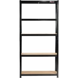 Rhino Racking 5 Tier Black Shelving System 90x180cm