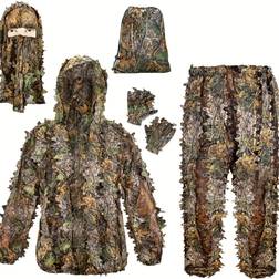 Flemye XL/2XL Lightweight Camouflage Hunting Suit With Hood Stay Hidden And Comfortable During Your Hunt
