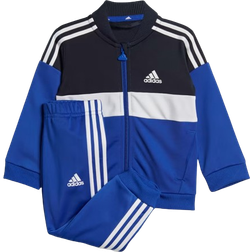 Adidas Toddler Tiberio 3-Stripes Colorblock Shiny Tracksuit - Legend Ink/White/Semi Lucid Blue