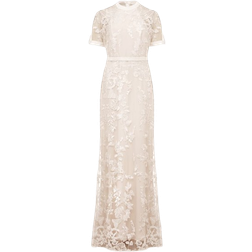 Phase Eight Poppy Embroidered Wedding Dress - Pearl