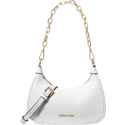 Michael Kors Cora Medium Pebbled Leather Shoulder Bag - White