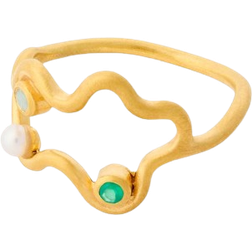 Pernille Corydon Cove Ring - Gold/Green/Pearl