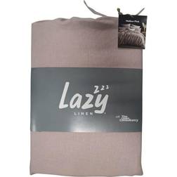 Lazy Linen Pure Washed Linen Bed Sheet Pink (200x180cm)