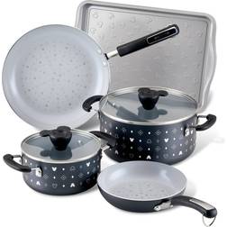 Farberware Ceramic Nonstick Cookware Set with lid 7 Parts