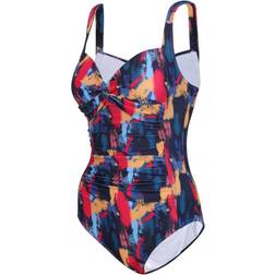 Regatta Women's Sakari Tummy Control Costume - Navy Brush Stroke