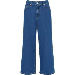 Whistles Wide Leg Cropped Jeans - Denim