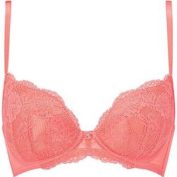 Ann Summers Sexy Lace Planet Padded Plunge Bra - Coral