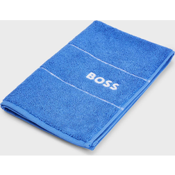 HUGO BOSS White Logo Embroidery Gästehandtuch Blau (60x40cm)