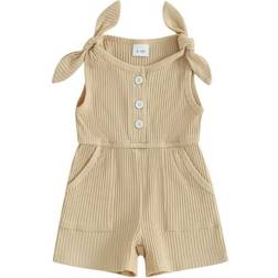 Bagilaanoe Toddler Ribbed Jumpsuit - Khaki