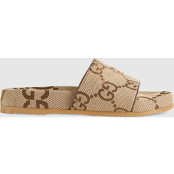 Gucci Men's Maxi GG Canvas Slide Sandal, Beige