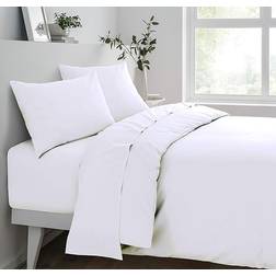 Sleepdown Super Soft Bed Sheet White (200x182cm)