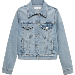 Mango Vicky Denim Jacket - Light Blue