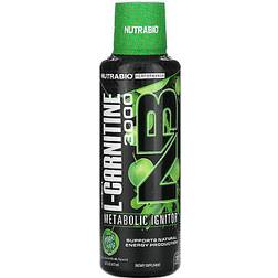 NutraBio Performance Leanshots L-Carnitine 3000 Green Apple 473ml