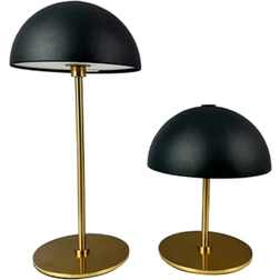 DYBERG LARSEN Along Mini Black/Brass Tischlampe 20cm 2Stk.