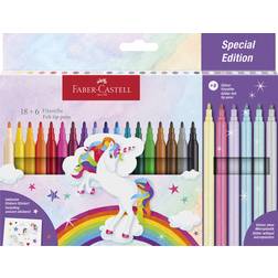 Faber-Castell tuscher 18 farver 6 glittertuscher