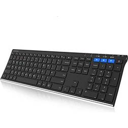 Arteck Universal Bluetooth Keyboard Stainless Steel Full Windows, iOS, Android, Laptop Surface
