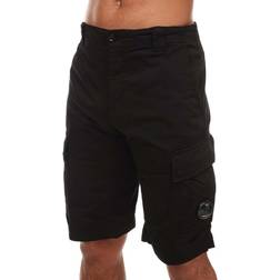 CP COMPANY Men's Stretch Sateen Cargo Shorts -Black