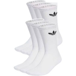 Adidas Originals Trefoil Cushion Crew Socks 6-pack - White