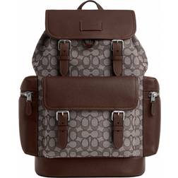 Coach Sprint Backpack in Jacquard - Signature Canvas/Silver/Oak/Maple