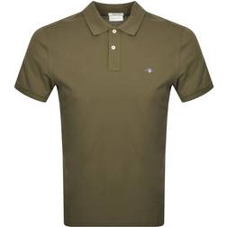 Gant Regular Fit Shield Pique Polo Shirt - Racing Green