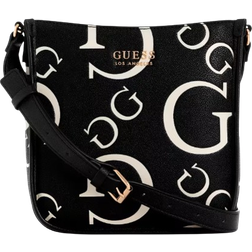 Guess Longmeadow Logo Flat Crossbody - Black