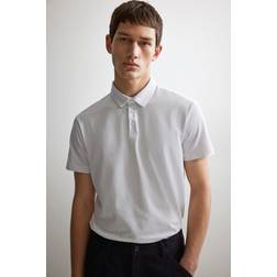 H&M Hvit Polotrøye Slim Fit