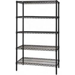 Quantum Storage Systems WR74-2448BK-5 Black Shelving System 48x74"