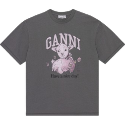 Ganni Future Relaxed Lamb T-shirt - Grey