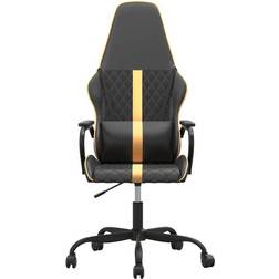 vidaXL Gaming chair with massage function - Gold/Black