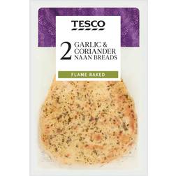Tesco Garlic & Coriander Naan 2 Pack 260G 260g 2pack