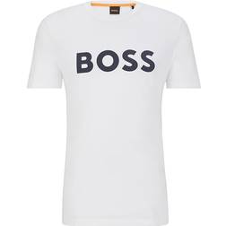 HUGO BOSS Thinking Rubber Print Logo Jersey T-shirt - White